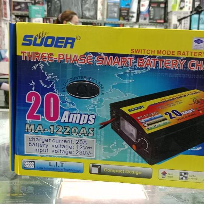 Grosir Souer Ma-1220A Charger Accu/Aki 12V 20A