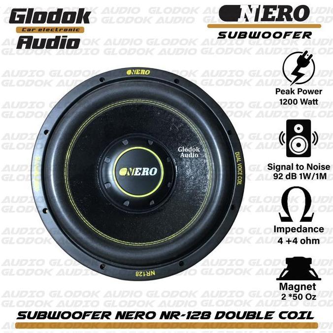 Murah Subwoofer Nero Double Magnet 12 Inch Double Voice Coil Nr 128 Mobil