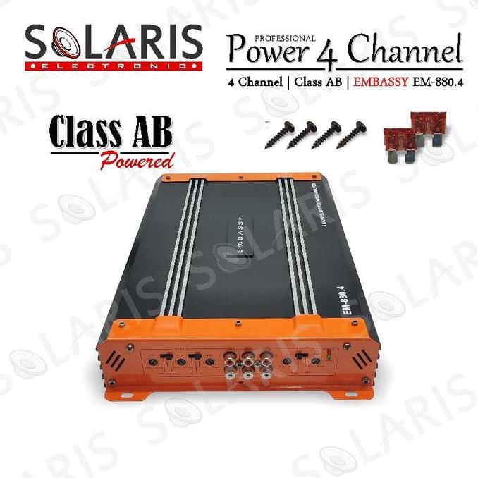 Murah Power Mobil Embassy 4 Channel Em-880.4 Class Ab Original