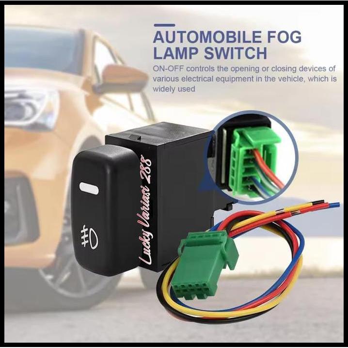 HOT DEAL SWITCH SWIT SAKLAR FOG LAMP LAMPU TEMBAK DRL LED PROGI MOBIL MITSUBISHI PAJERO 2008-2015 TR
