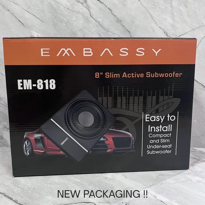 Grosir Subwoofer Aktif 8Inch Embassy Subwoofer Kolong Jok Mobil