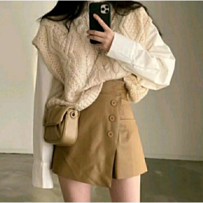 hot sale korean miniskirt rok celana pendek wanita | hotpants celana rok wanita jumbo