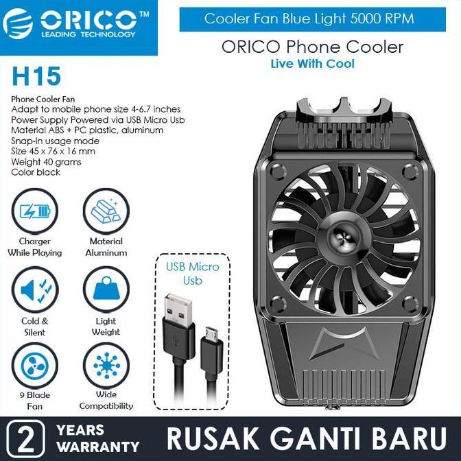 ORICO Phone Cooler Fan Blue Light 5000 RPM - H15