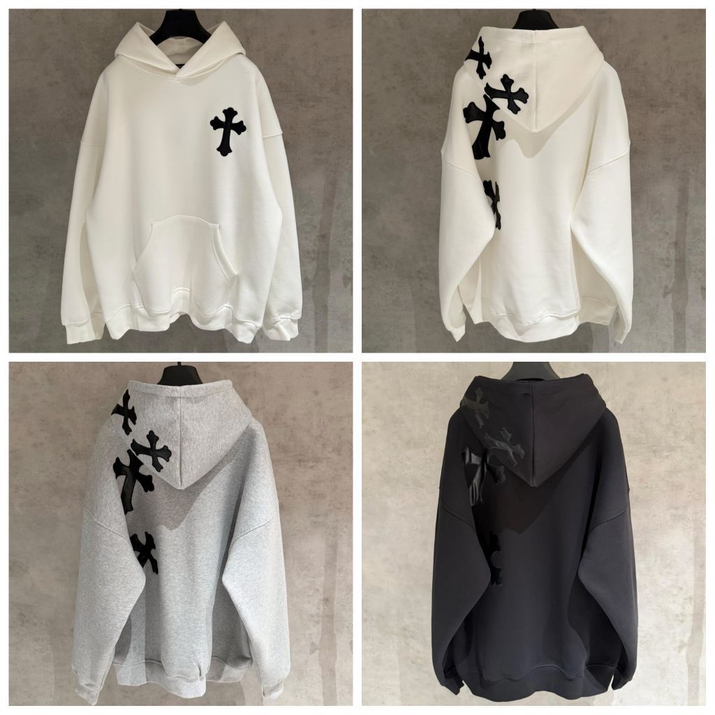 Hoodie Chrome Heart5 Oversize Backside Logo Unisex