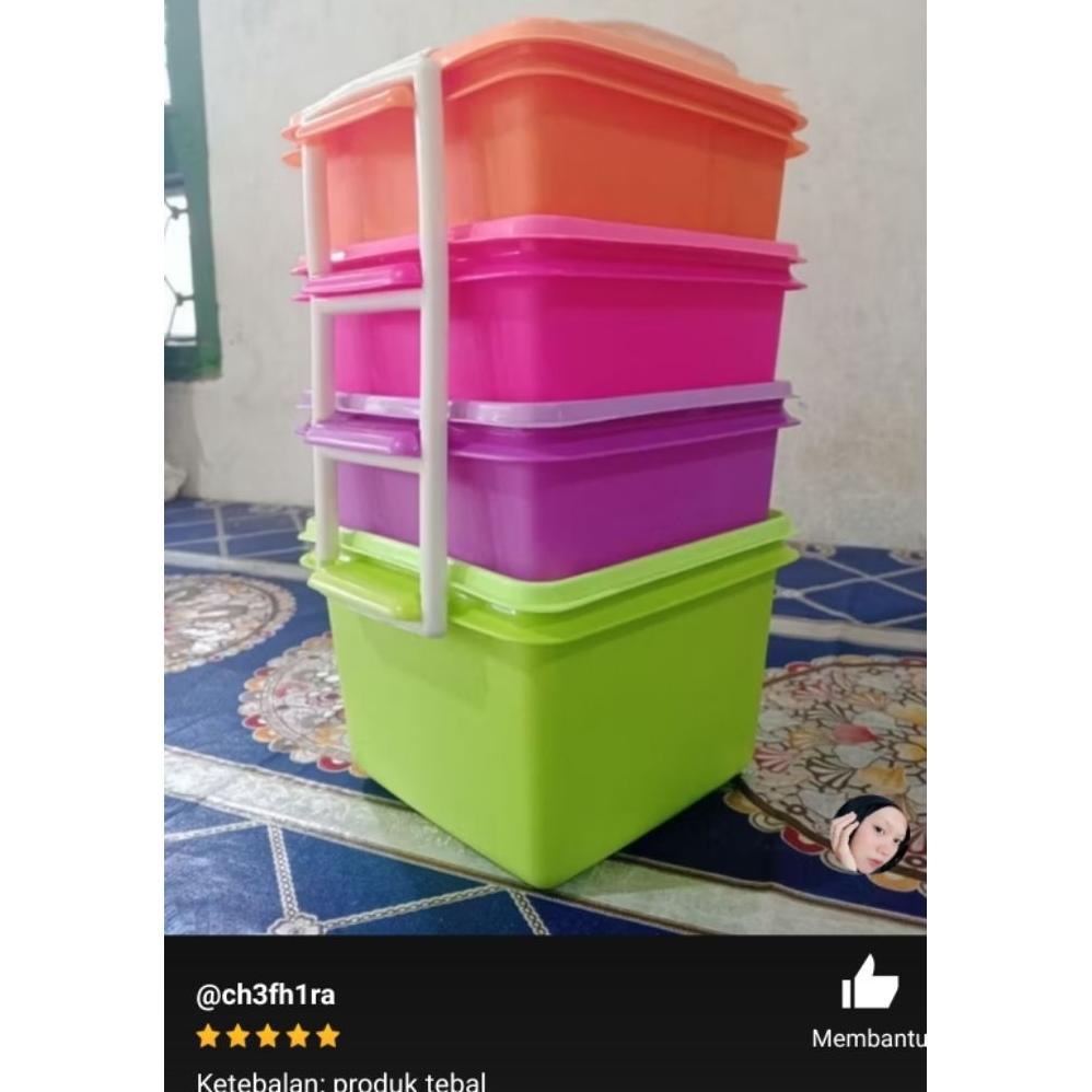 BEST SALE Marvelashop | Rantang Piknik Jumbo 4 Susun Plastik Tebal