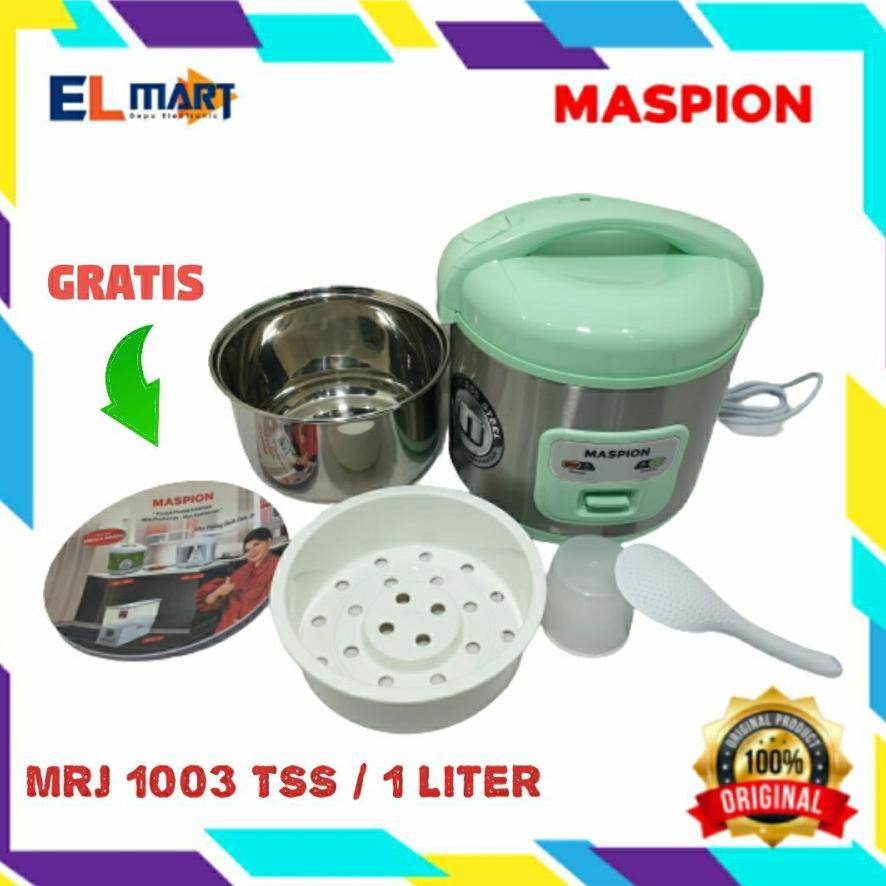 TERBARU Maspion Magic Com Mini 1 Liter MRJ 1003 TSS - 1003TSS Stainless 1L original