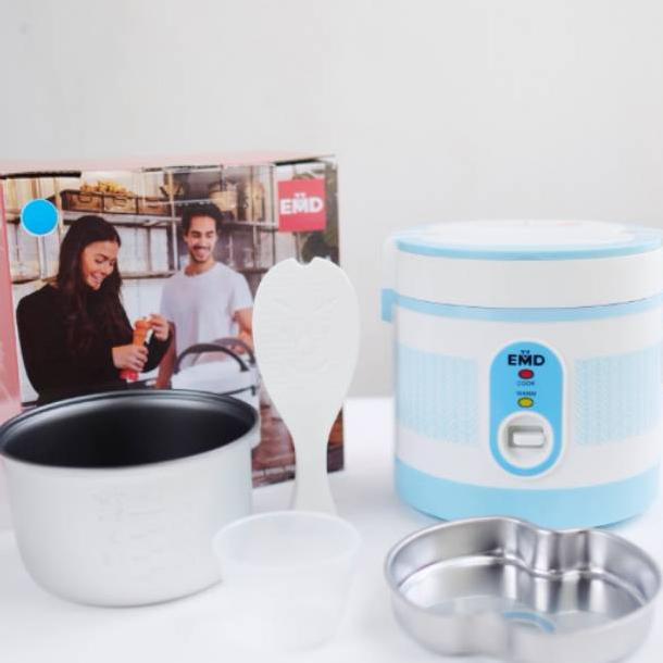 BESTPROMO PROMO 1L EMD777 Portable Mini Rice Cooker Electric Lunch Box Elektrik Super Cook Masak Nas