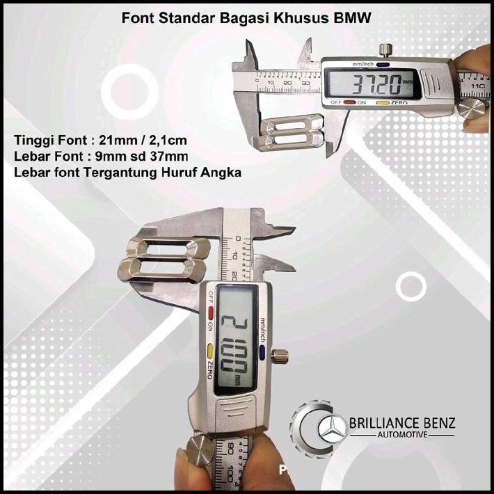 TERLARIS EMBLEM TULISAN BAGASI BMW FONT STANDAR EMBLEM ANGKA HURUF BMW CHROME 