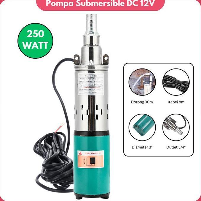 Pompa Tanam DC 12V Pompa Sumur Submersible Pump Pompa Celup Sumur Pertanian Aki 12 Volt Pompa Sibel 