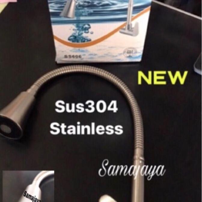 Promo Kran Angsa Flexible Stainless Sus 304 New Soligen . Kran Angsa Cuci Piring Stainless