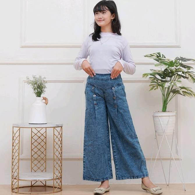 Kulot Jeans Paulla Anak Umur 10-12 tahun - kulot jeans anak tanggung terlaris