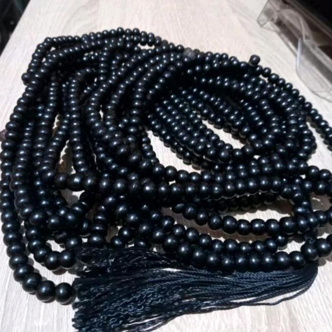Tasbih Jumbo Kayu Walikukun Isi 1000 Butir dengan Pembatas Per 100 Butir dan Benang Nilon Kuat - Mot