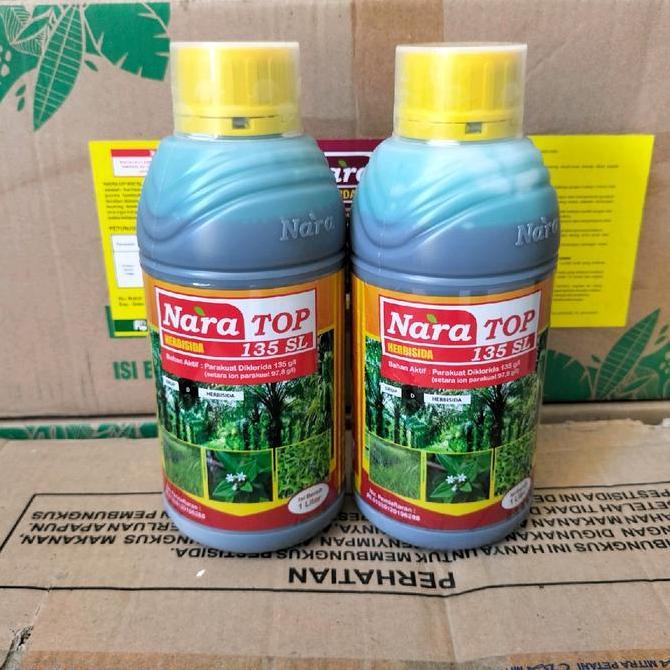 Herbisida Kontak Paraquat Naratop  135 SL 1 Liter Obat Pembasmi rumput