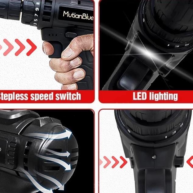 Impact Wrench Cordless 999V Brushless Impact Baterai Mesin Impact Buka Baut Cordless Electric Wrench