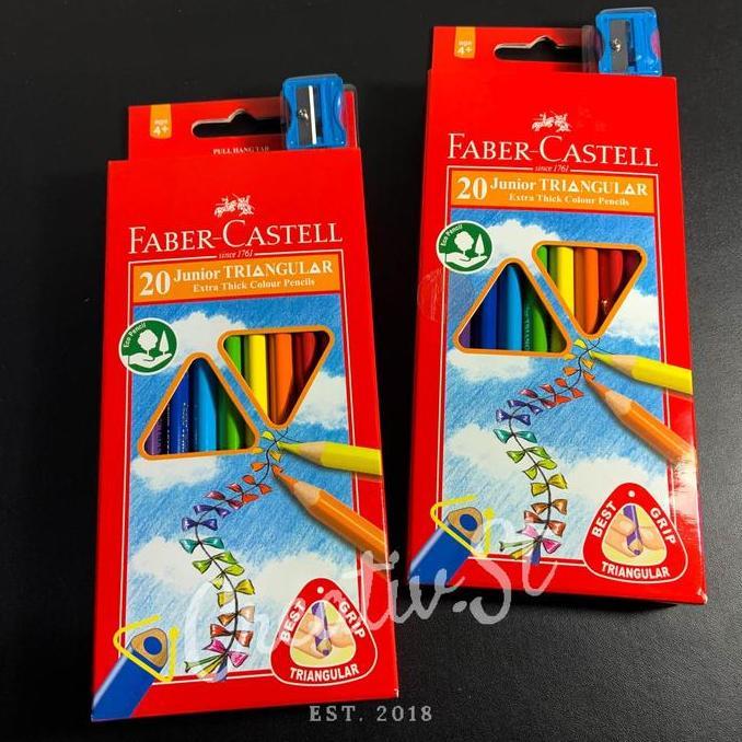 Faber Castell Faber-Castell Pensil Warna Anak 20 Warna Junior Triangular Pencil 20W