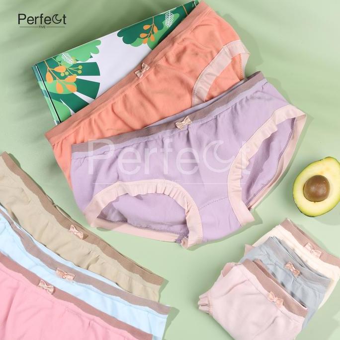 PR0M0 Perfect Five Celebrity 8In1 celana dalam Premium wanita Antibakteri CD Japan Cewek Dekorasi Re