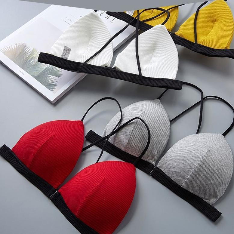 GARANSI 266 Bra Kancing Depan Tanpa Kawat Wanita Beha Perempuan Cup A AB B Front Open Kait Dinas Sek