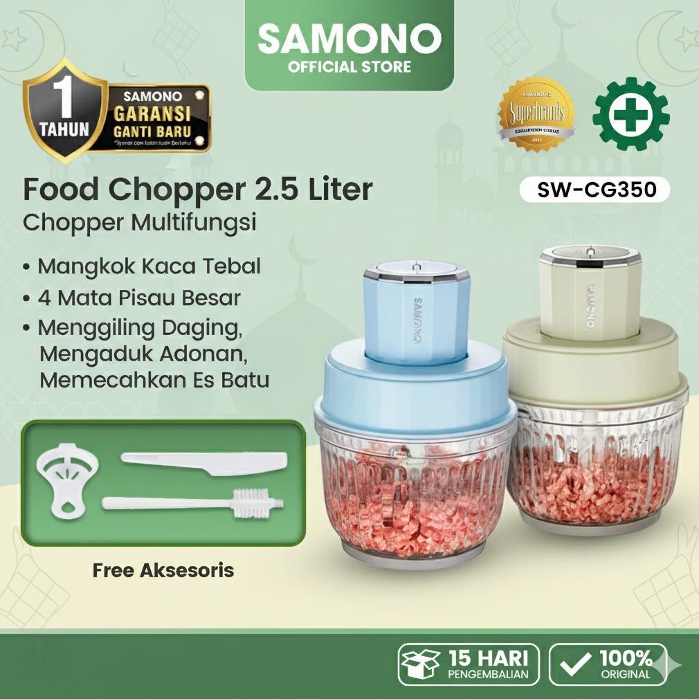 NEW SAMONO Food Chopper 2.5L Multifungsi chopper daging chopper daging dan bumbu chopper samono cope