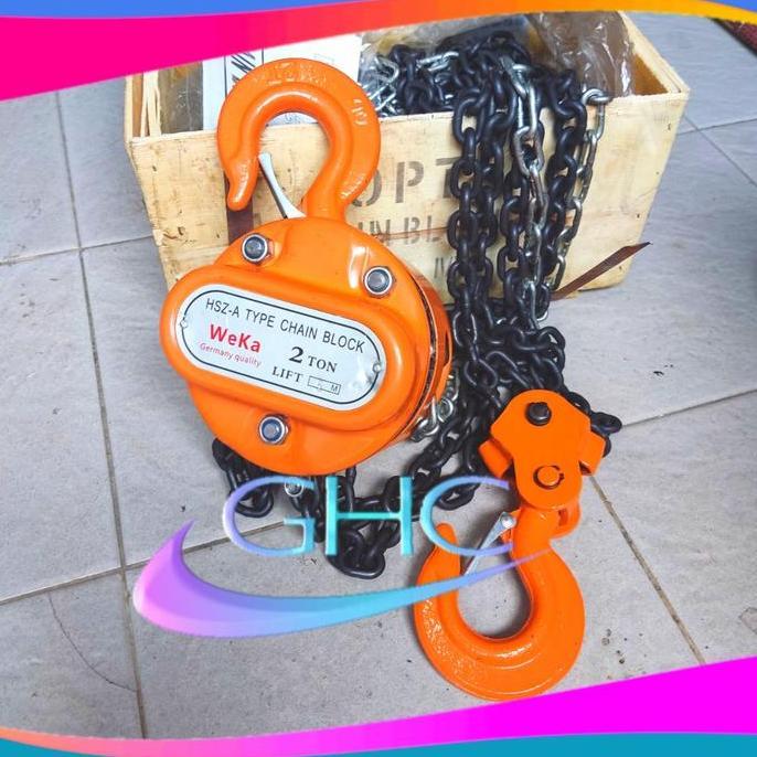 ZISIMAHE Chain Block 2 Ton 5 Meter Weka Germany Katrol Takel 2 Ton 5 Meter