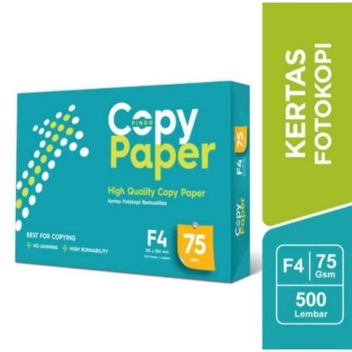 DERADUAJI Kertas HVS F4 75Gram / Kertas HVS Copy Paper F4 / Kertas Fotocopy F4