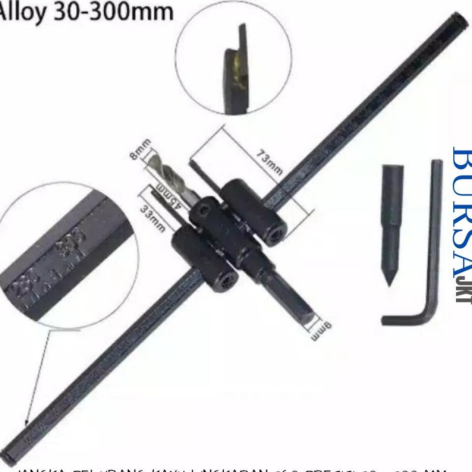 Mata Bor Kayu Pelubang Lingkaran Adjustable