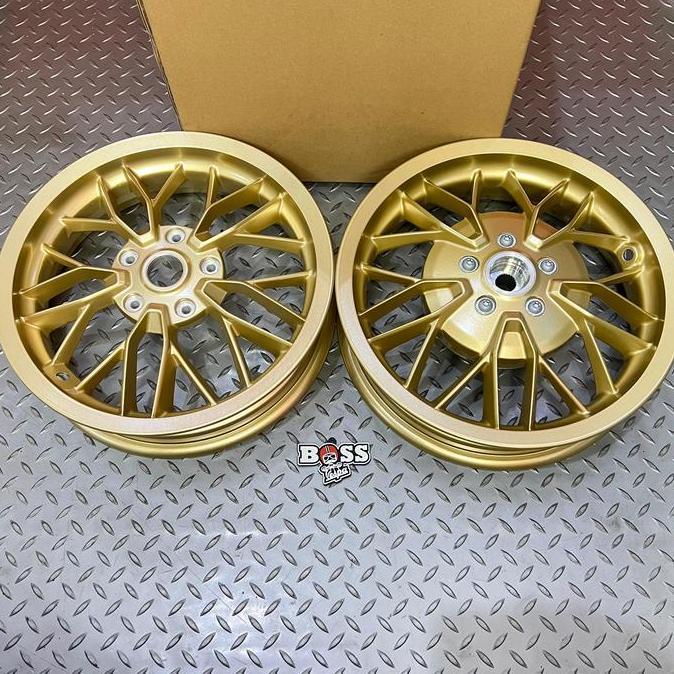 ZISIMAHE Velg Original Piaggio Y Spoke Gold 12inc Front&Rear Vespa Sprint Primavera S LX LXV