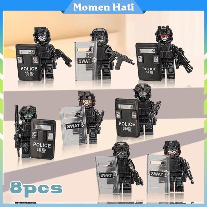 SASGIVER Isi 8 Mainan Tentara Kecil Kecil / Boneka Militer / Mainan Figure Tentara Khusus Tiongkok