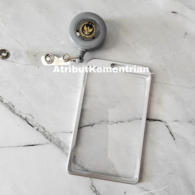 Name Tag KEMENIMIPAS / Id Card KEMENTRIAN IMIGRASI DAN PEMASYARAKATAN / Yoyo Logo Imipas / Abu-abu &