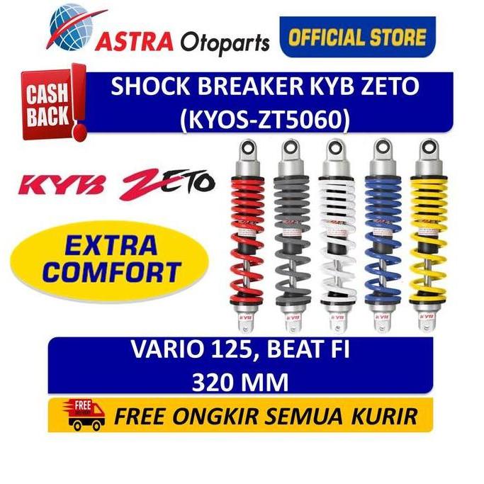Shock Breaker Belakang KAYABA KYB ZETO Vario 125 dan Beat FI