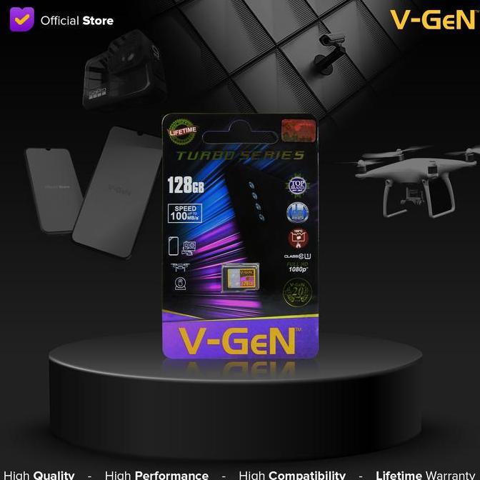 MICRO SD CLASS 10 TURBO 128GB V-GEN MICROSD CLASS10 128 GB VGEN ORI ORIGINAL DAN TERPERCAYA