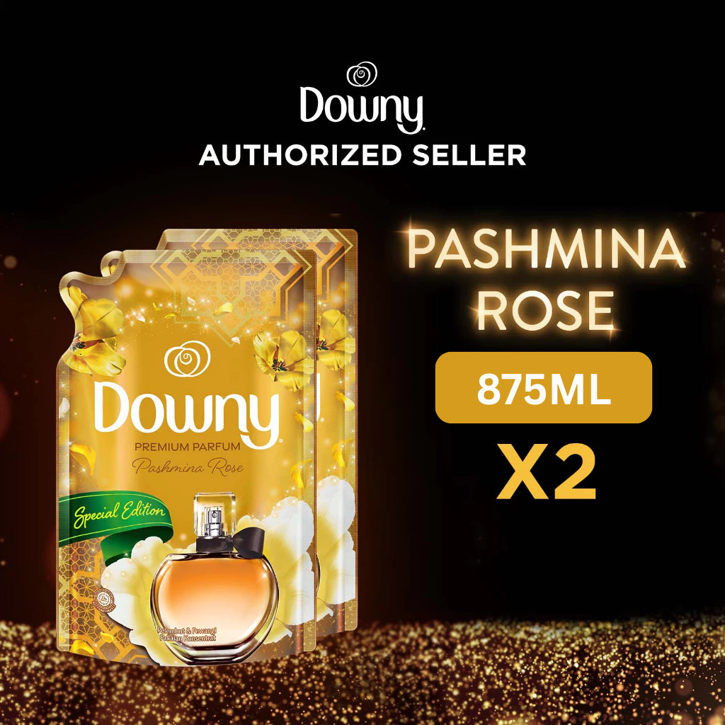 Downy Pelembut & Pewangi Pakaian Pashmina Rose Refill 875ml - Isi 2
