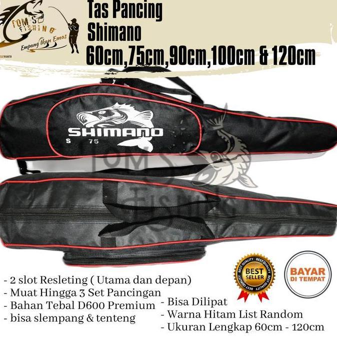 Tas Pancing Shimano 60cm -120cm Selempang & Tenteng (Bahan Tebal) Murah Berkualitas - Toms Fishing o