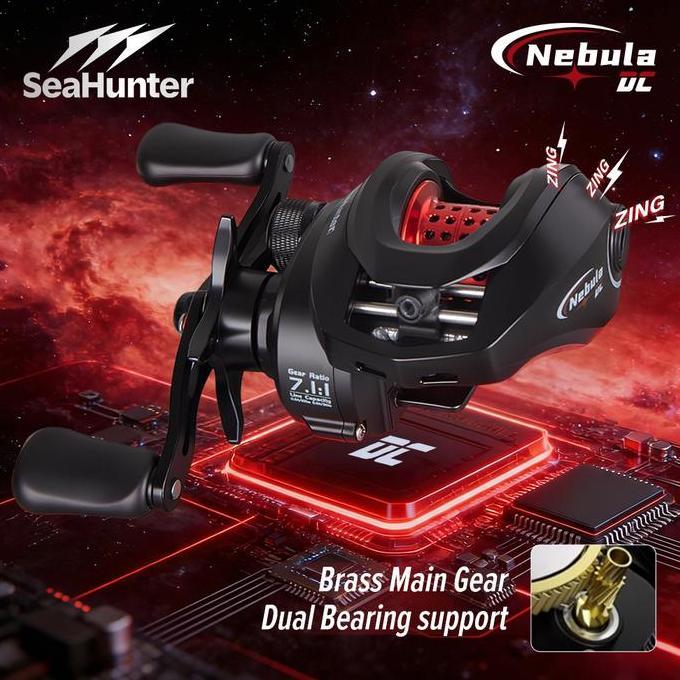 SeaHunter Joran pancing 1 set=reel Nebula DC+Joran Stream Pro, buyi zing digital control reel baitca