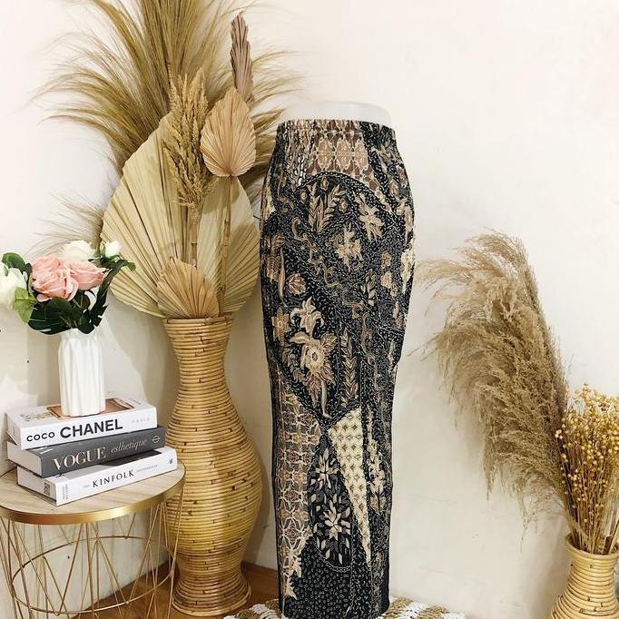 Hadirpopuler- Rok Batik Plisket / Rok Batik / Rok Plisket Kebaya  Bawahan  Panjang Semi Pesta Silk W