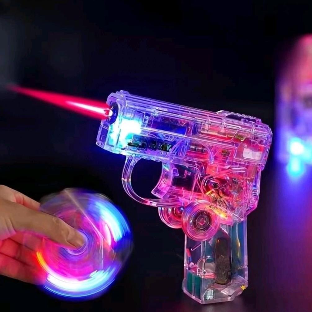 Promo Korek Api Lipat Model Pistol Transparan LED Korek Api Bara Koleksi Korek Api Gas