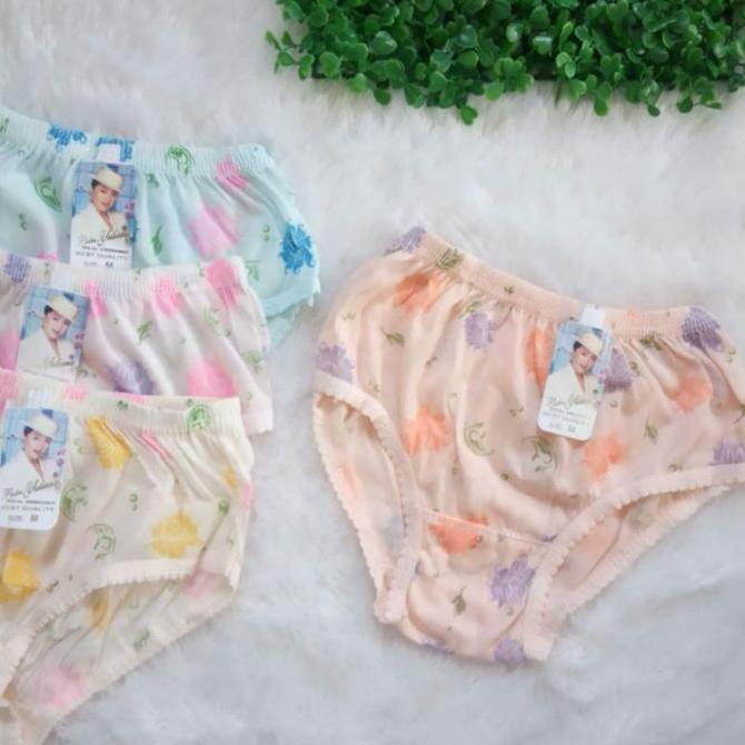 Wkwkwk- 12 Pcs Cd Putri Yuliana Celana Dalam Wanita Dewasa Katun Motif Bunga Grosir Aloha Id