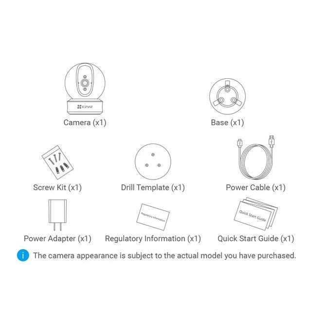 Looking- Ip Camera Cctv Wifi Ezviz C6Cn 1080P Hd Support Rj45 Lan Garansi Resmi