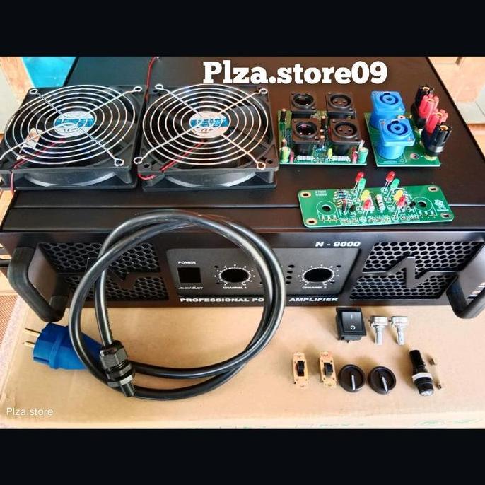 BOK POWER AMPLIFIER N9000 LENGKAP AKSESORIS UKURAN 3U BOK N9000 3U KOMPLIT