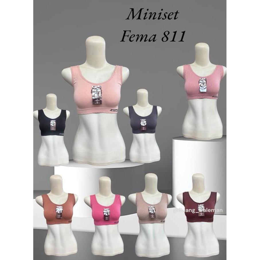 Wkwkwk- (Grosir) Miniset Remaja Fema 811/817 || Miniset Sport Bra Rajut Wanita Dewasa Remaja Tanpa B