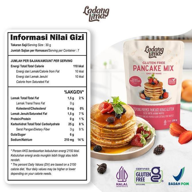Cook- 5 Pcs Tepung Pancake Mix - Ladang Lima Gluten Free Healthy Flour