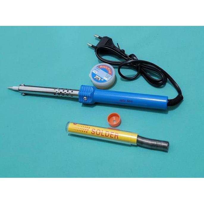 Cod,Bisa- Paket Solder Listrik 80W Tofuda ( Solder 80W + Timah + Flux ) 80 Watt