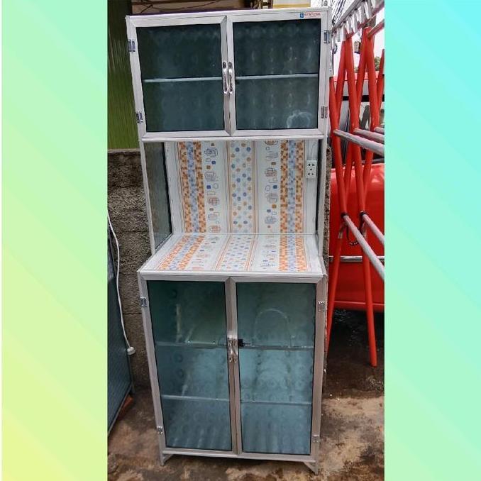 Rak piring 2 tu aluminium 60cm / Rak piring 2 tu mini / Rak piring keramik