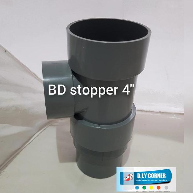 Bottom Drain stopper 4 inchi Kolam ikan kolam koi perlengkapan kolam koi