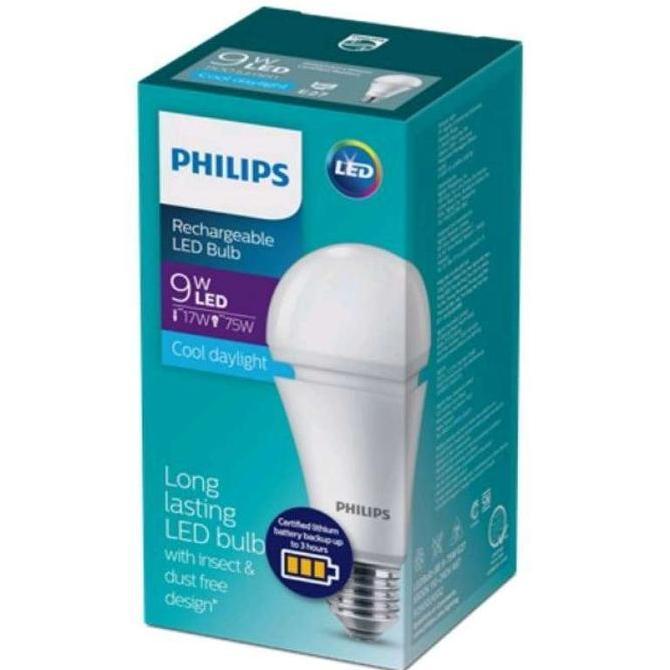Philips Lampu LED Emergency 9 Watt Rechargeable LED Bulb PROMO