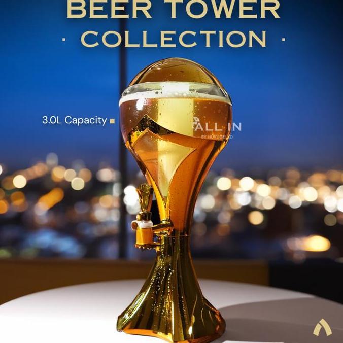 3L Beer Tower Dispenser / Tower Bir / Botol Beer Tabung Kaca
