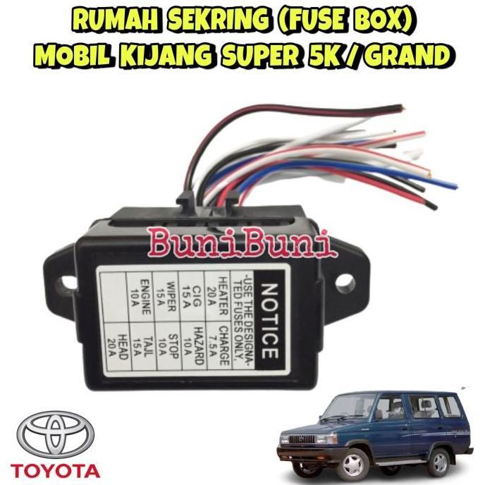 Fuse Box / Rumah Sekring Sikring Mobil Kijang Super 5K / Rover / Grand