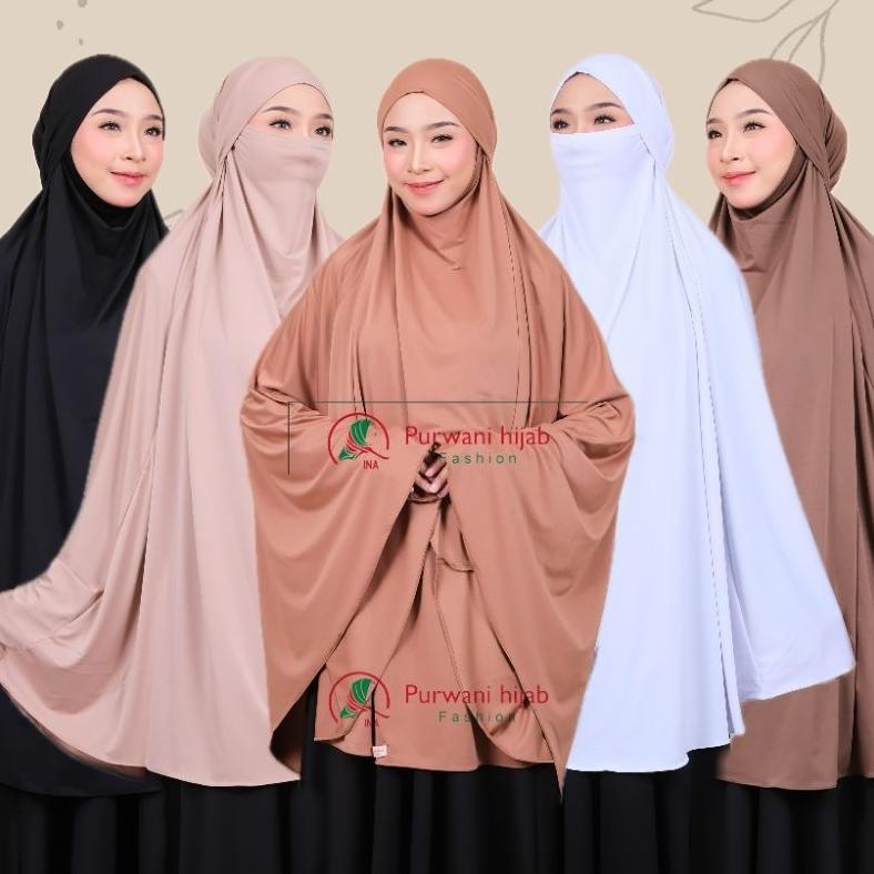 PREMIUM Kerudung French Khimar Niqob Jumbo Jersey 3XL