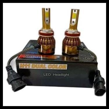 DISKON STANLEE LED H11 2 WARNA/BOHLAM/LAMPU LED H11/H8/H9/H16 2WARNA (FL2C) 