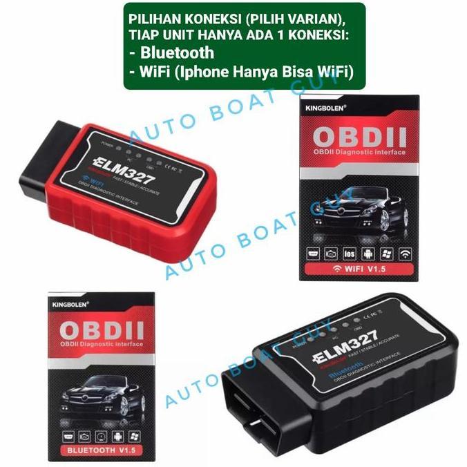 Kingbolen OBD2 ELM327 Bluetooth Wifi Scanner Mobil Untuk Check Engine
