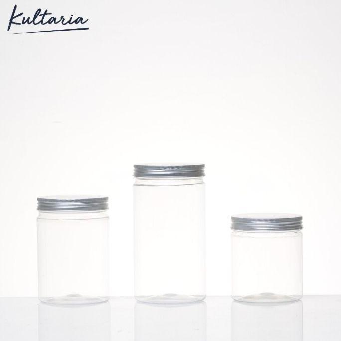 TOPLES PLASTIK PET 500ML TUTUP ALUMUNIUM SILVER/ TOPLES CYLINDER 500ML